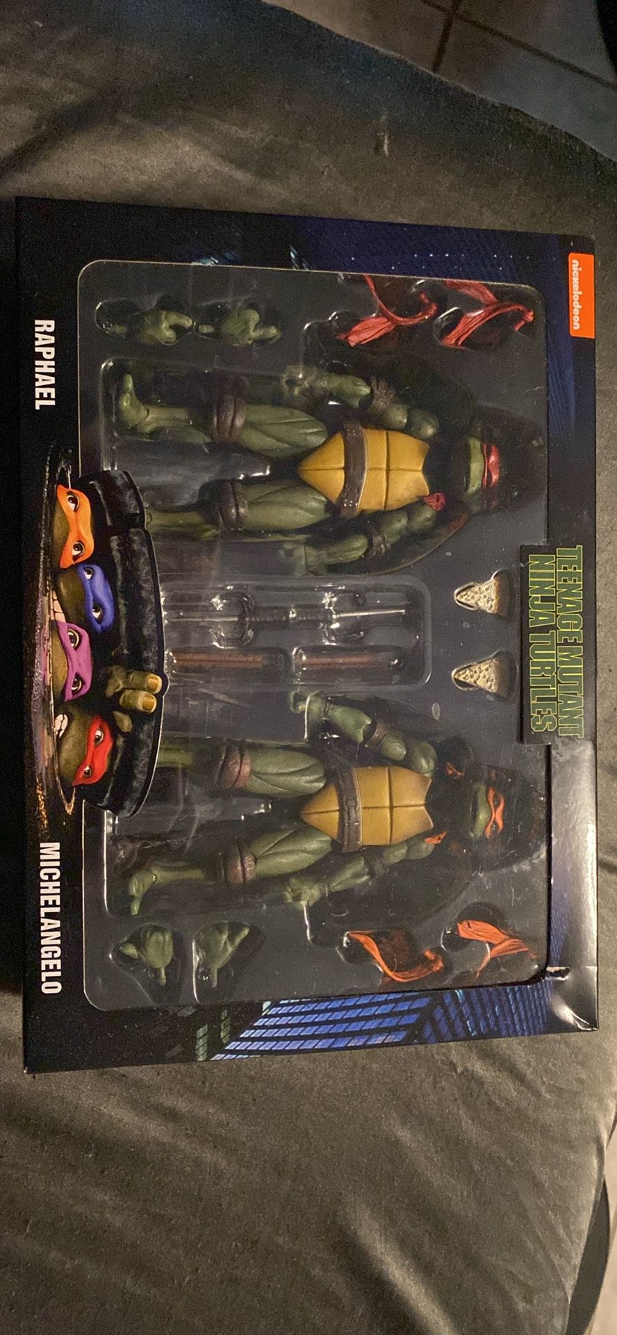 NECA Teenage Mutant Ninja Turtles, Two Pack Michelangelo And Raphael Action Figure Figures