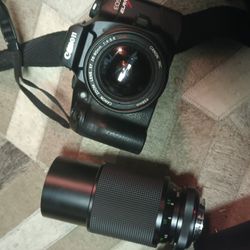 Canon Elan Camera AND Vivitar Lens 75-205mm