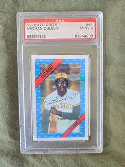 NATE COLBERT 1972 Kellogg's #41 PSA Graded Card MINT 9 MLB San Diego Padres