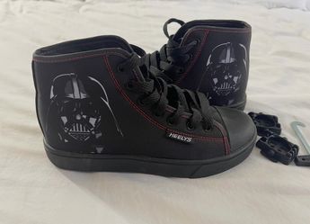 Star Wars Heelys Darth Vader Shoe Wheelie Skates Black Red Stitch Boys Size 5 Without Box