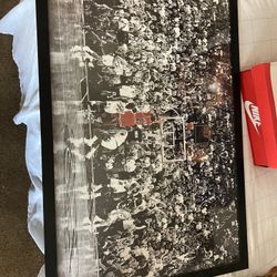 Michael Jordan Last Shot Poster Framed 