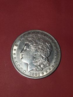 1921 Morgan Silver Dollar Coin, North Mint Mark, ( Philadelphia) 90 0/0 Silver 10 o/o Cooper
