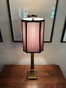 Gold Corinthian Column Lamp