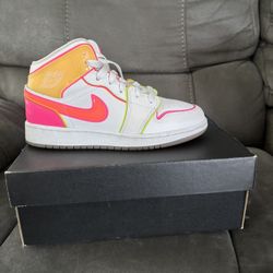 Kids Size 4 High Top Jordans