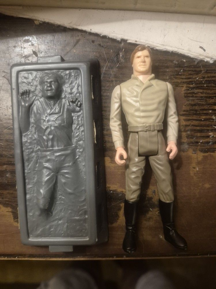 1984 Kenner Vintage Star Wars Han Solo Frozen In Carbonite Figure Rare Last 17