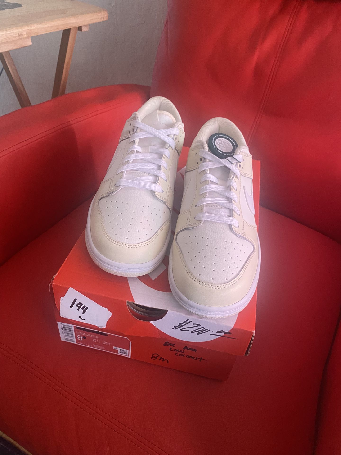 Sz 8 Men Nike “ Low Coconut “ Dunks