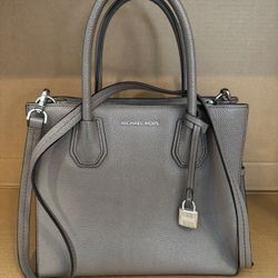  Michael Kors Gray Leather Mini Mercer Tote
