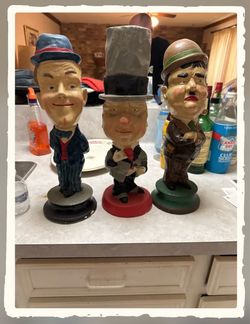 Laurel and Hardy Bobblehead Figurines Set of 3