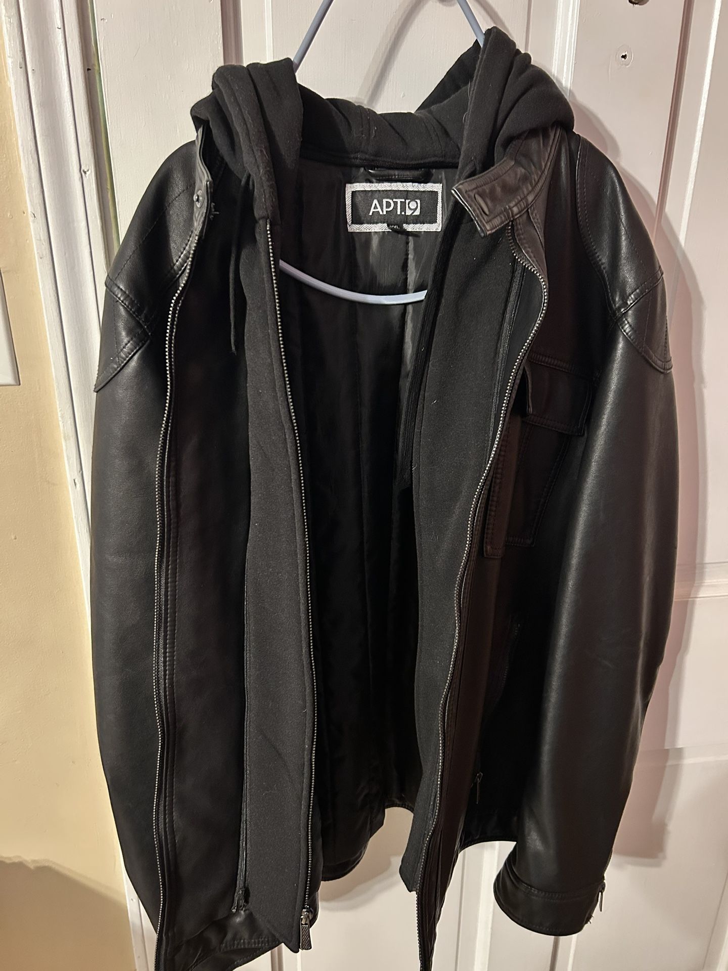 Faux Leather Moto Style Jacket