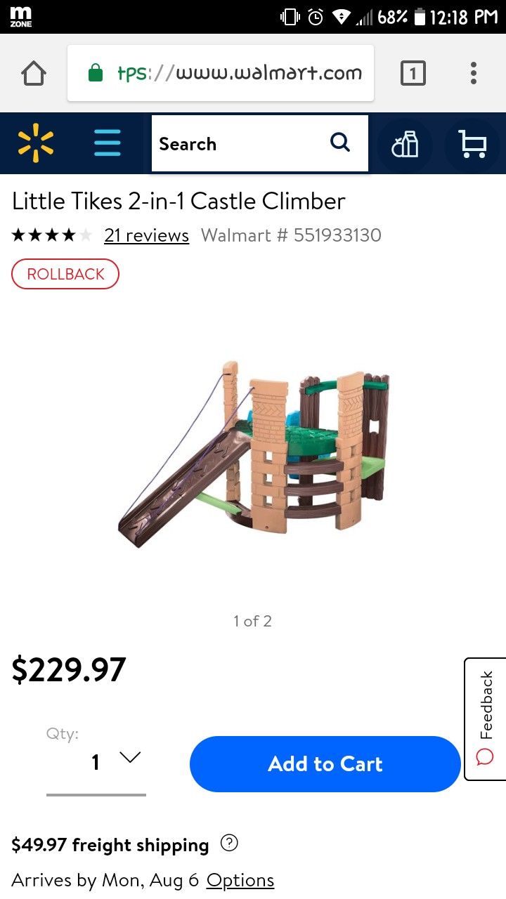 Little Tikes 2 in 1 Castle climber