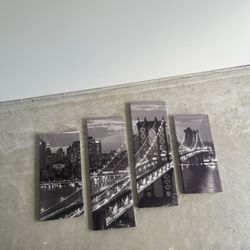 4 Panel Modern Canvas Wall Art