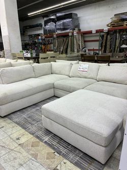 Andee Fabric Sectional with Ottoman