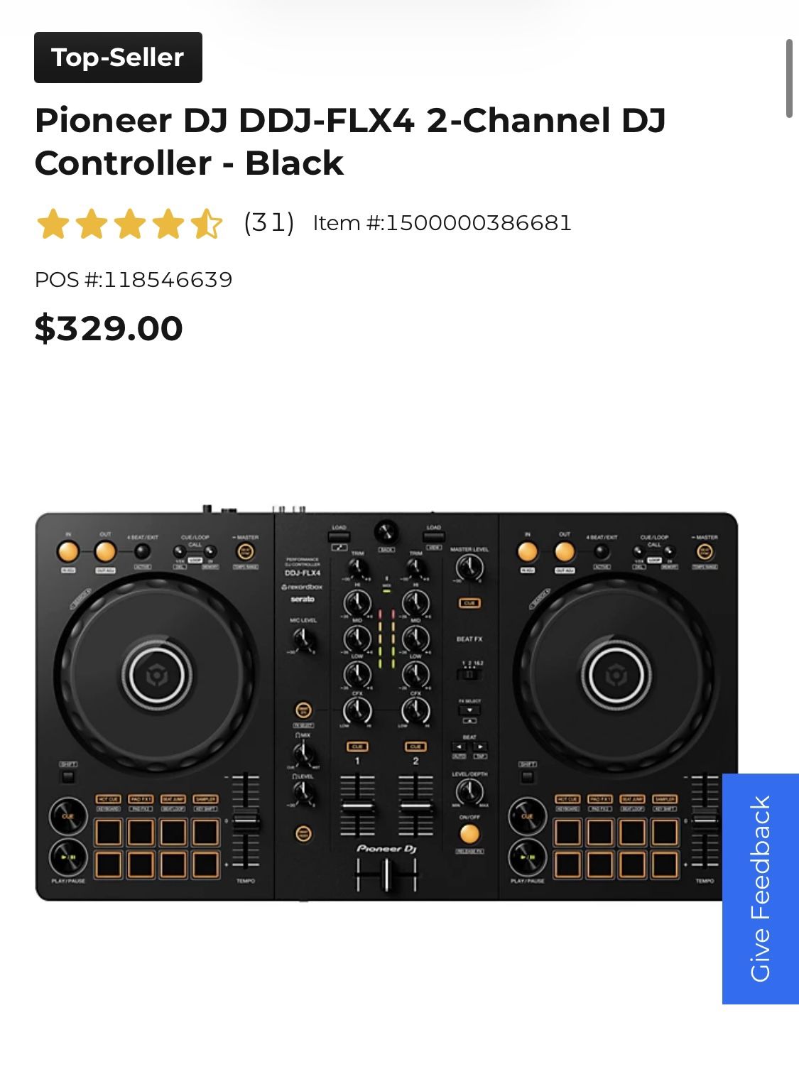 SERATO DDJ-FLX4 2-Channel DJ