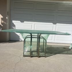 Free Glass And Brass Table 