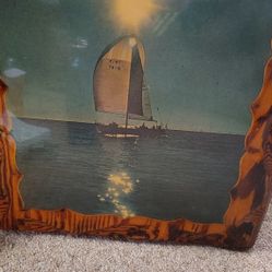 Sailboat Wood Framed Pic