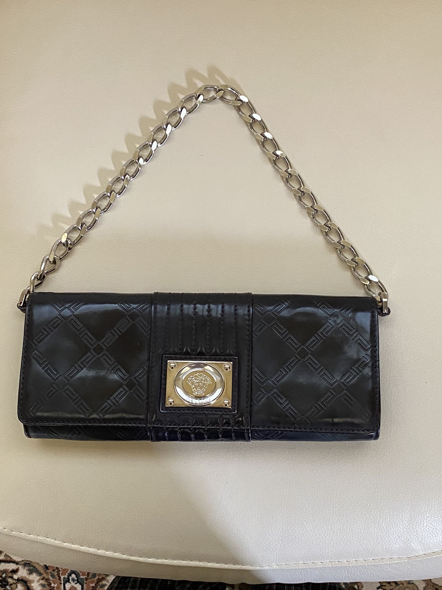 Versace Leather Clutch Purse Should Bag