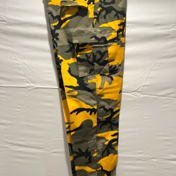 Yellow Camo  Cargo Pants 
