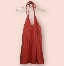 Victoria’s Secret Red orange Halter Dress bra top XS