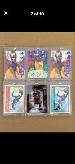 “KOBE’ ” Lot: (6)-Cards. Platinum Cuts, (2)-Fleer Traditions, “KOBE’”-“CALL TO THE HALL”(2)-UD Triple Dimensions!!!NM/M👇😎👇