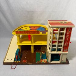 Vintage Fisher-Price Parking Ramp Service Center
