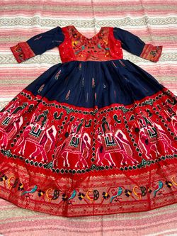 Brand New Kids Traditional Patola Print Anarkali Gown - 2 sizes available($30 each)