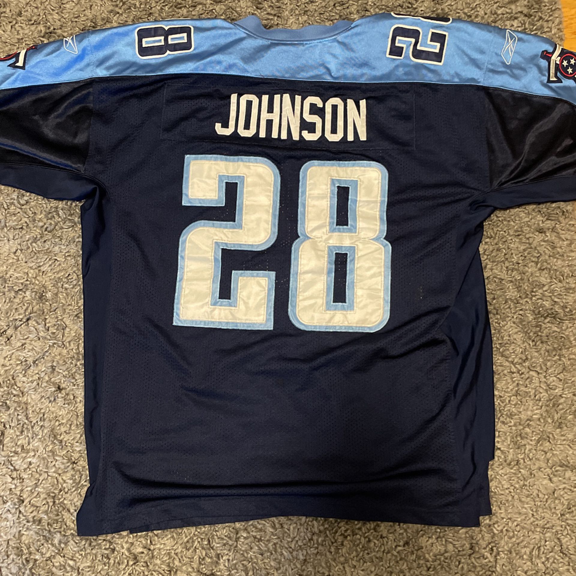 Chris Johnson “CJ2K” Season On Field NFL Official Titans Jersey.  