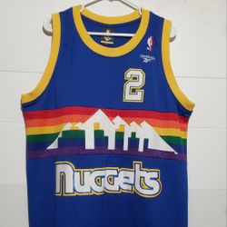 VINTAGE REEBOK ALEX ENGLISH DENVER NUGGETS JERSEY MENS SIZE LARGE 