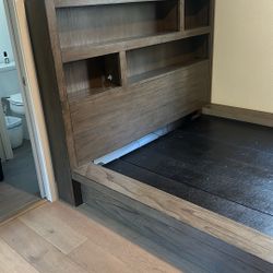  Bookshelf  Headboard/frame With  USB plugs