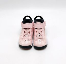 Jordan Air Jordan Kids Mid Top Sneaker Hook & Loop Pink/Black/White/Red 6