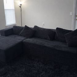  Modern Corduroy Modular Sectional Sofa – Like New – Must Sell This Week