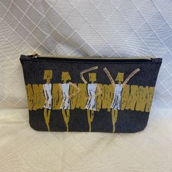 Ipsy Glam Bag  Makeup Pouch Cosmetic Bag ~Gold Dancers