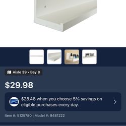 Allen + Roth Floating Shelf 