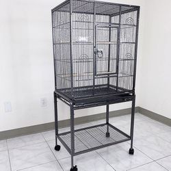 (NEW) $95 Large 53” Bird Cage for Parakeet Parrot Cockatiel Canary Finch Lovebird, Size 24x17x53” 