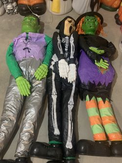 3 VINTAGE HALLOWEEN DUMMIES 