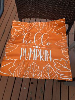 Hello Pumpkin Fall Throw Pillow Cover