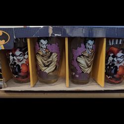 Set Of 4 Batman Themed Glasses