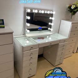 White Vanity Desk Led Lights New Cajonera Comoda 