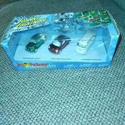 Johnny Lightening VW Beetle VW Beetle N VW Samba Bus Holiday Classic Ornaments 