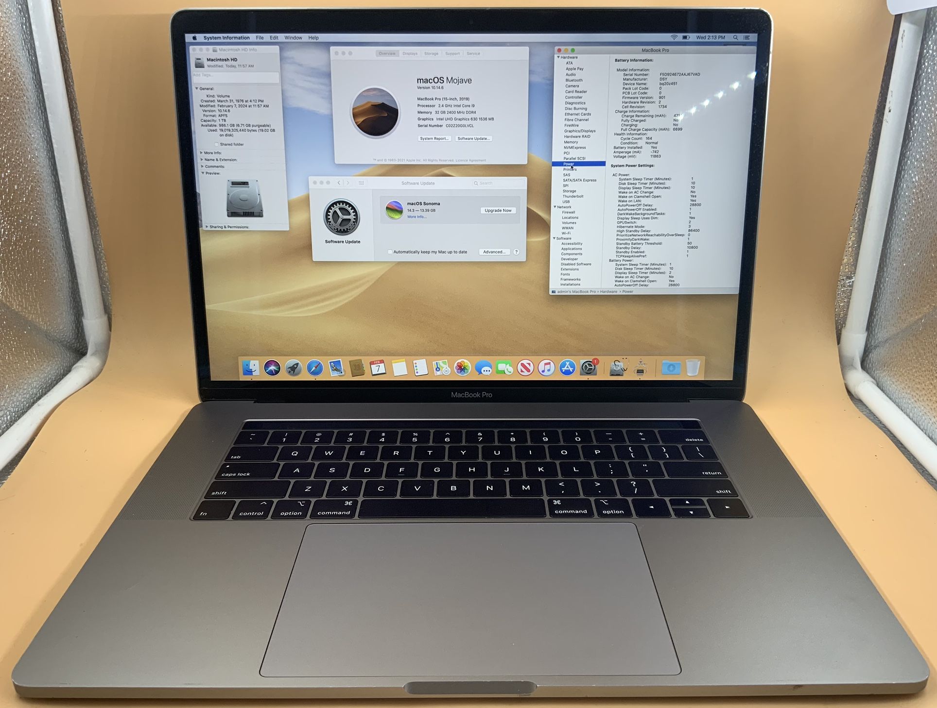 MacBook Pro 15in 2019 i9 32GB Vega20 1TB MacbookPro2019 15inch i9