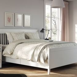 New IKEA IDANÄS Full Storage Bed + LÖNSET Slats