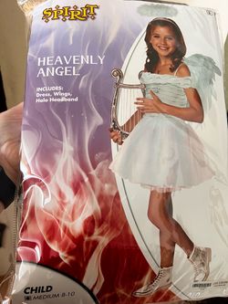 New kids angel costume size 10-12