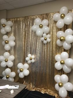 Balloon Garlands, Balloon Arch’s, Decorations and creating amazing backdrops. Super affordable prices! Contact us for pricing. Se habla español.