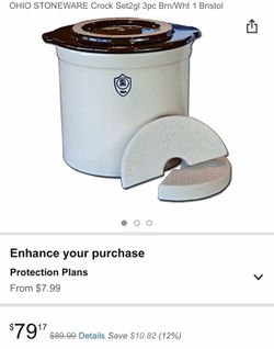 Fermentation Jar Crock Stoneware Pickling Set with Weights 