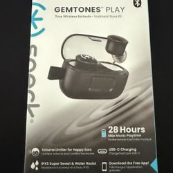 SPECK GemTones Play True Wireless Earbuds BACK IN BLACK