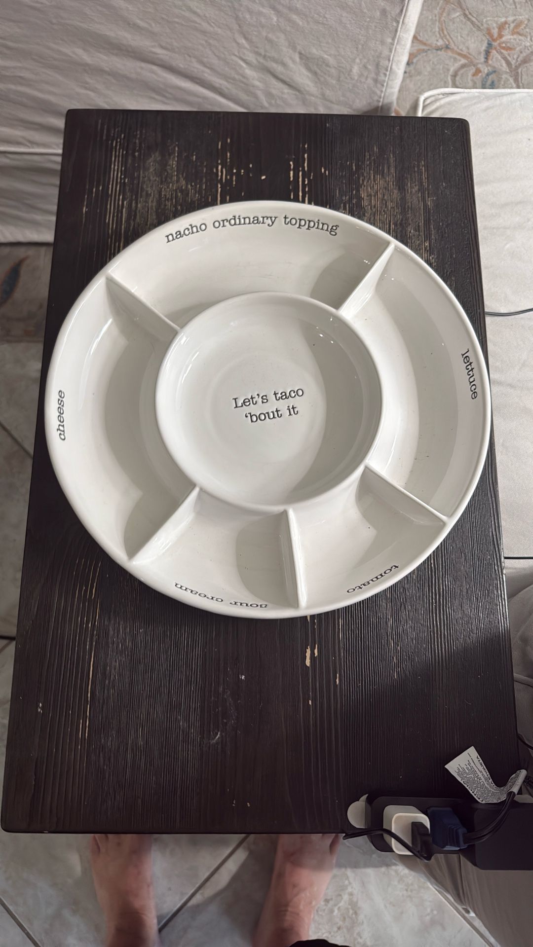 Brand new mud pie taco serving dish