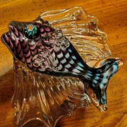 Beautiful Murano Style Blown Glass Fish 