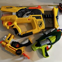 3 Nerf Guns