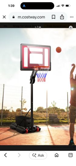 8-1/2 FT Basketball hoop and acrylic backboard. It’s put together except for 3 bolts. Brand new never used. Even comes with a basketball