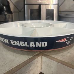 New England Patriots 7 Section Serving Plate
