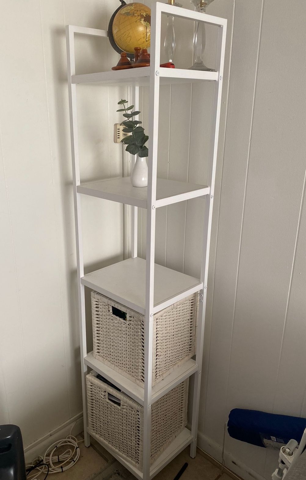 (2) White Shelving Units